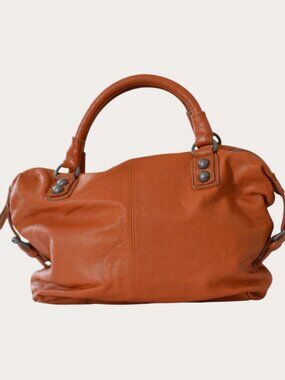 Liebeskind Berlin Orange Leather Satchel Handbag – Excellent Condition